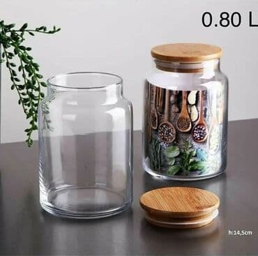 bamboo tekstil: Bamboo ve vakum qapaqlı şüşe material
Saxlama qabı — 1