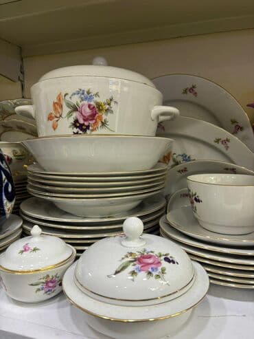 Termoqablar: Nahar dəsti, rəng - Ağ, Farfor, 12 nəfərlik, Çexiya — 10