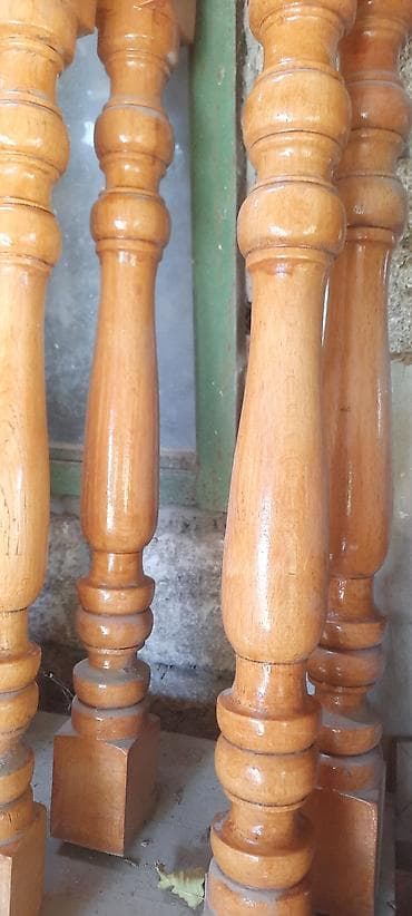 Lalafoda yeni: Taxta balyasinlər (pilləkən məhəccəri üçün) - Material: möhkəm təbii — 1