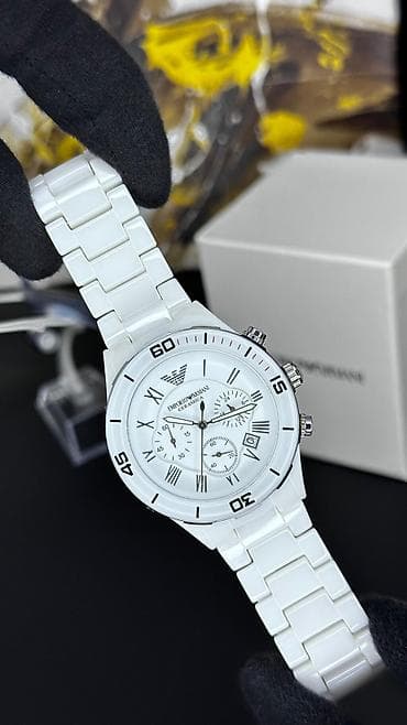 armani saat: Qol saatı, Emporio Armani, rəng - Ağ — 1