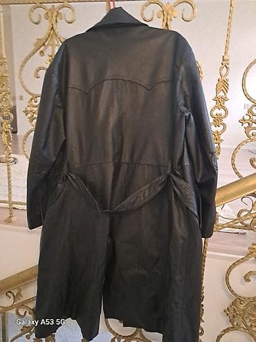 uzun kofta: Kisi ucun original dəridən Plaş"Qizil Yarpaq "brendi, Qetiyyen xarab — 5