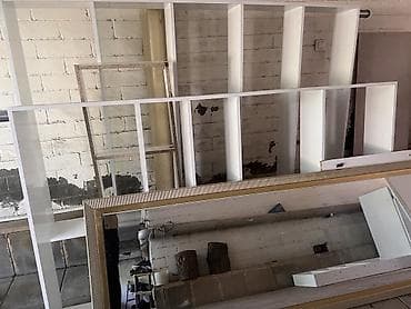 any unboxing ofis: Ağ rəngli modul mebel dəsti - Material: MDF/Laminit, parlaq ağ səth — 5
