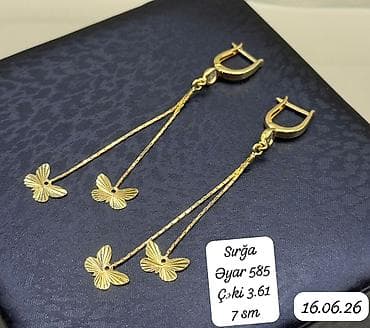 Şəxsi əşyalar: Dəstə daxildir: Sırğa, Bvlgari, Sarı qızıl, 585 Əyar, 150 g — 1