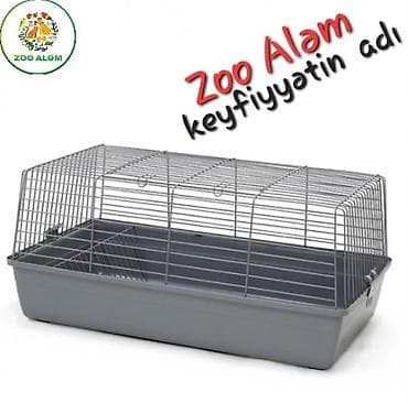 ev kirpisi: Dovşan qəfəsi – böyük ölçü - Ölçülər: 78 x 40 x 47 sm - Geniş, havadar — 3