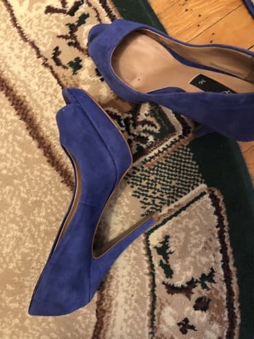 tekstil uşaq şəp şəpləri: Ölçü: 36, rəng - Göy, İşlənmiş — 2