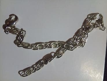 Gümüş rəngli metal zəncir bilərzik - Material: metal (gümüş rəngli) -