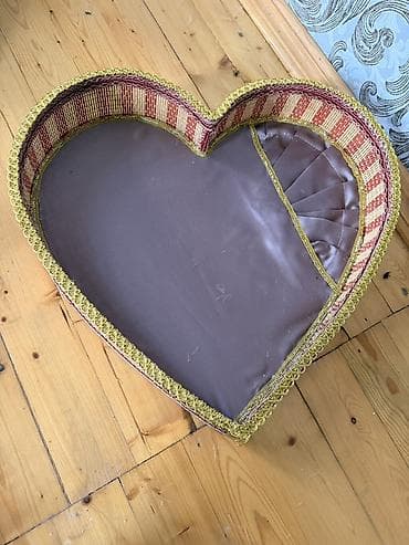Bəzəkli təqdimat səbətləri dəsti - Ürək formalı bəzək qutusu/səbəti