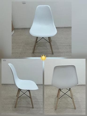 stil stul: Mətbəx üçün, Qatlanmayan, rəng - Ağ Stul — 1