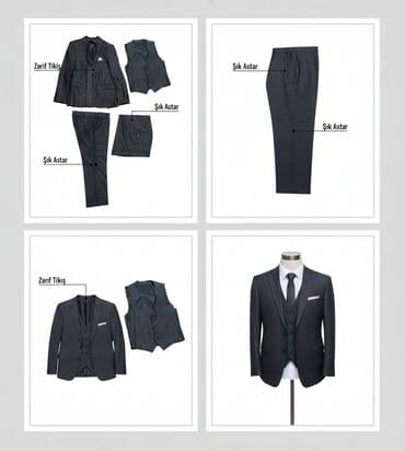 Qadın ayaqqabıları: ASSIST üçlü kişi kostyumu – klassik zolaqlı dizayn(1 DƏFƏ İSTİFADƏ — 7