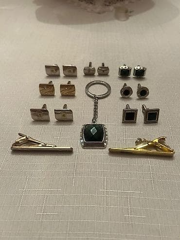 Kişi aksesuarları dəsti – manjet düymələri, qalstuk sancaqları və at lalafo.az Kişi aksesuarları dəsti – manjet düymələri, qalstuk sancaqları və