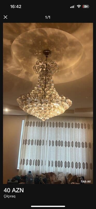 Xalçalar: Çılçıraq, 10 və daha çox lampa, Metal — 1