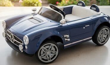 panda sekilleri: Uşaq elektrik avtomobili-açıq üstlü 2 mindəlik retro üslub, xrom — 1