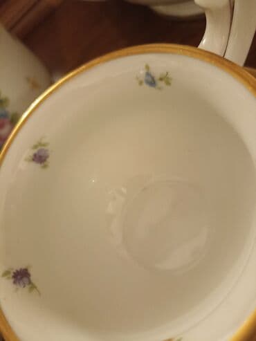 cay dəstləri: Çay dəsti, rəng - Ağ, Farfor, 6 nəfərlik, Almaniya — 22