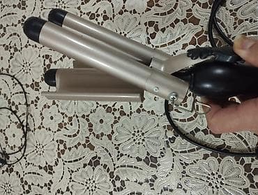 Техника и электроника: Üçlü büzmə saç maşası (wave curler) - 3 borulu dizayn: dərin, vahid — 3