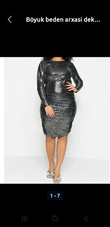 вечерние платья для полных: Вечернее платье, Миди, H&M, 3XL — 4