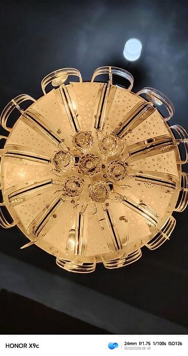 Led Çılçıraq, 4 və daha çox lampa, Xrustal