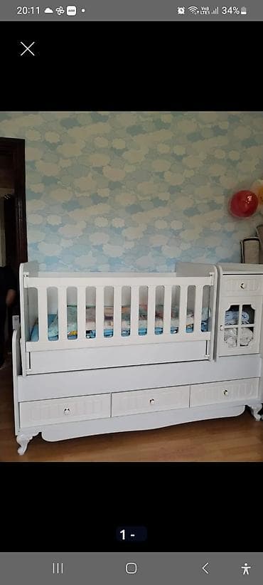 döş döşəkcələri: Oğlan və qız üçün, İşlənmiş, Dördbucaq, Beşik, Dəstsiz, Matras ilə, Yellənmə mexanizmsiz — 2