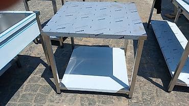 Restoran, kafe avadanlığı: Mətbəx üçün peşəkar paslanmayan polad iş masaları - Material: AISI — 4