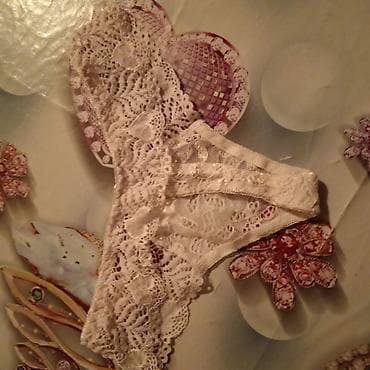 Donlar: Qadın üçün zərif krujeva tərzli alt paltar (string/brief). - Rəng — 2