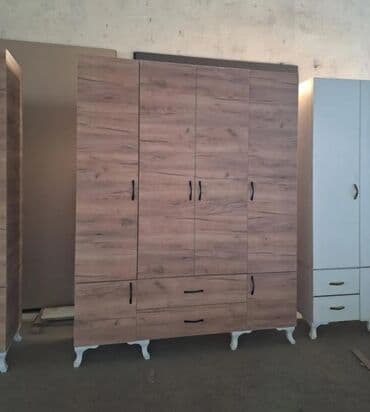 бу кровати: Yeni, Açılan, 4 qapılı Düz dolab, Qarderob, paltar dolabı, Azərbaycan — 19
