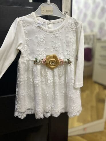 вязаные детские пальта: Детское платье, Праздничное, 2 - 3 года — 1