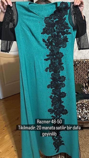 gelinlik donlar: Qadın geyimləri – donlar 1) Firuzəyi rəngli ziyafət donu - Ölçü — 1