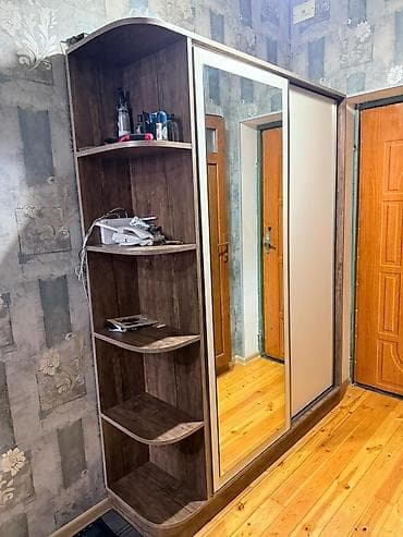 elcin: İşlənmiş, 2 qapılı, Güzgülü, Qəhvəyi, Taxta, Kupe, Künc dolab — 1