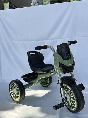 Uşaq üçtəkərli velosipedi – pedallı, ön faralı dizayn - Tip: Pedallı