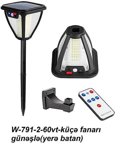 W-791-2 60W günəş enerjili küçə fənəri (yerə batan model) - Enerji