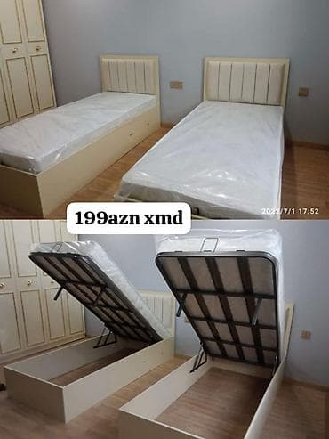 Ev üçün digər mebel: Yeni, Təknəfərlik çarpayı, Bazalı, Matras ilə, Siyirməsiz, Azərbaycan — 4