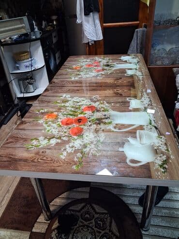 Masalar: Mətbəx masası, Yeni, Metal, Kvadrat masa — 6