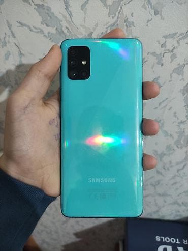 Samsung Galaxy A51, 128 GB, rəng - Mavi, Barmaq izi, İki sim kartlı, Face ID