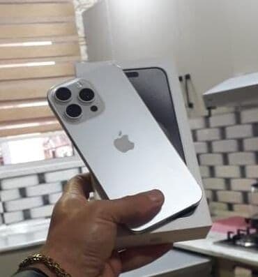macbook pro satilir: IPhone 15 Pro Max, 256 GB, White Titanium, Simsiz şarj, Face ID, Sənədlərlə — 5