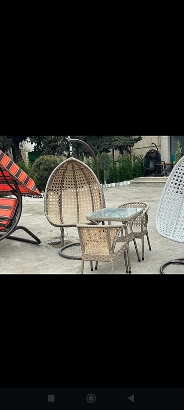 Bağ, çöl oturacaqları: Yeni, Oturacaq-yelləncək, Zontiksiz, Həsir toxunuşlu — 3