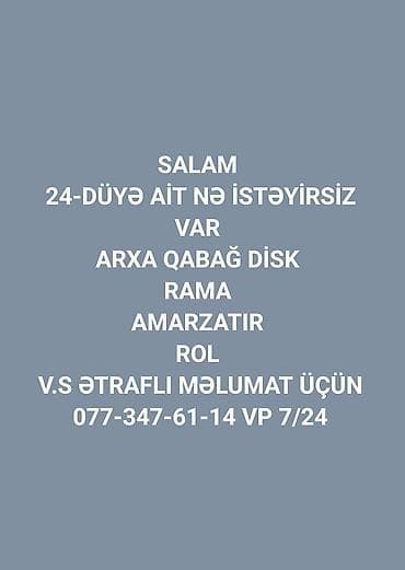 velosiped ehtiyyat: Salam. Hər Bir Detal Var Velosbete Ait 24-26-28 Nə lazımdı sadəcə — 1