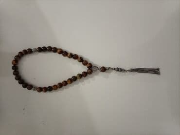 Ювелирные изделия: Təbii daş təsbeh - Material: qəhvəyi tonlarda təbii daş muncuqlar — 4