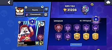 Brawl Stars hesabı - Kupa: 31.208 (ən yüksək 31.249), Kupa Yolu