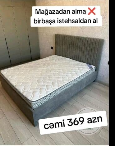 Kreslolar: Yeni, İkinəfərlik çarpayı, Matras ilə, Siyirməsiz, Azərbaycan — 5