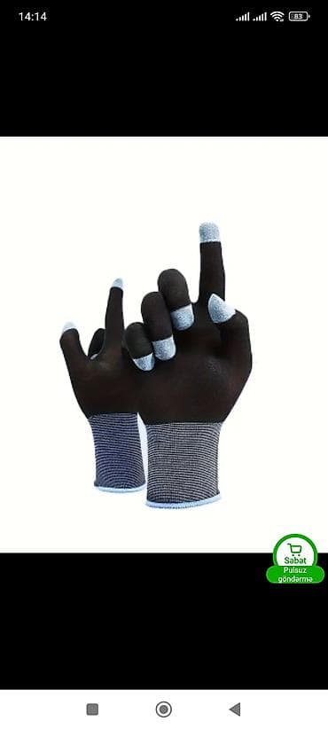 iş əlcəkləri: Oyun üçün toxunma əlcəyi - Ekrana uyğun: barmaq uclarında keçirici — 4