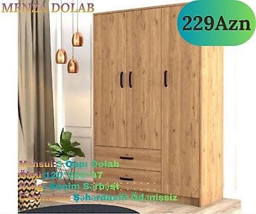 pulsuz dolab: Yeni, 3 qapılı, Siyirməli, Digər rəng, Digər material, Açılan, Düz dolab — 1