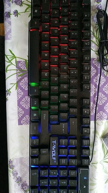notbuk ucuz: T-WOLF T20 Rainbow Backlit Gaming Keyboard - Tam ölçülü klaviatura — 4