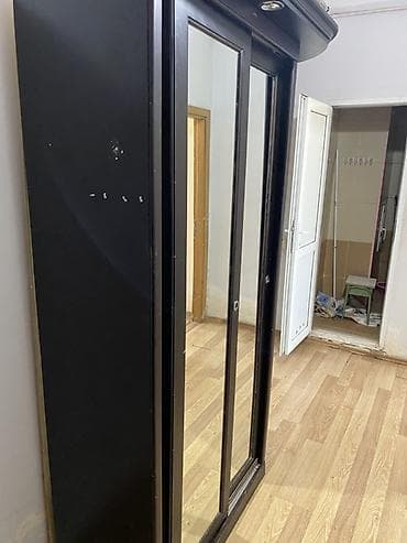 ofis dolabi: 2 qapılı, Güzgülü, Qəhvəyi, Kupe, Düz dolab — 3