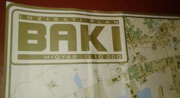 azərbaycanın xəritəsi: Bakı inzibati planı satılır. Ölçüləri 1,80x1,60. Qiyməti 120 manat — 2