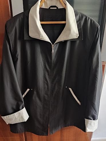 Qara rəngdə yüngül qadın gödəkçəsi - Rəng: qara, ağ kontrast