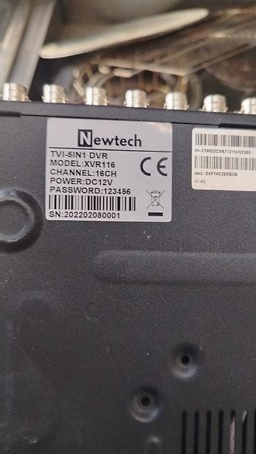 p4 disk: Newtech TVI-5IN1 DVR, Model: XVR116 - 16 kanal (16CH) video — 2