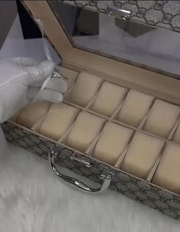 renos saat: Saat qabı – 12 bölməli vitrinli təşkilatçı - Üst hissəsi şəffaf — 2