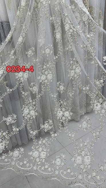 metbex perdeleri 2019: Tül pərdə – model 0093 seriyası - Material: incə, işıqlı tull (yarı — 9