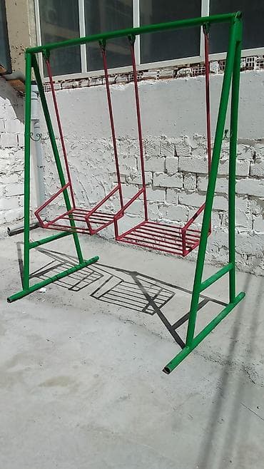 borular: Metaldan iki oturacaqlı yelləncək konstruksiyası - Karkas: yaşıl — 1