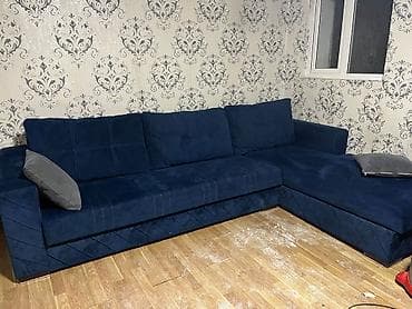 Künc divan, İşlənmiş, Açılan, Bazalı, Vеlur parça — 1