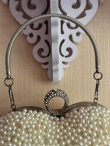 Məhsul: Ürək formalı qadın clutch çantası - Rəng: İşıqlı krem/şampan — 5